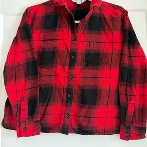 Old Navy Red and Black Plaid Shirt